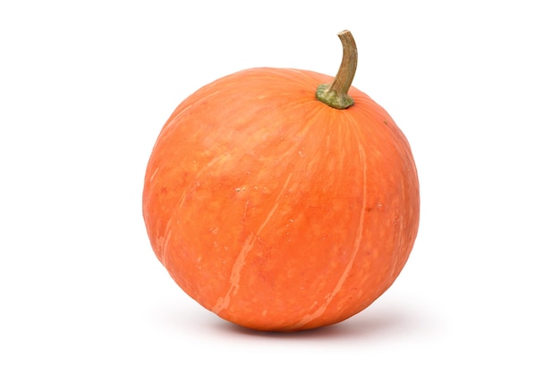 Red pumpkin isolated on white background. Clipping path.