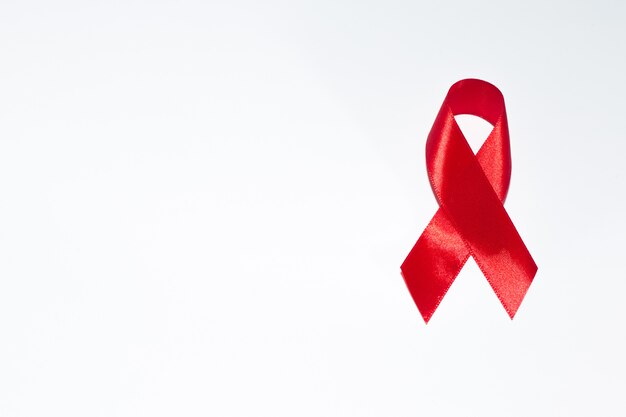 Red ribbon symbol of the fight against AIDS