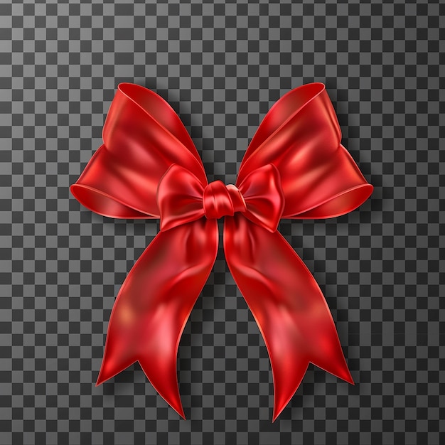 Photo red ribbon on transparent background