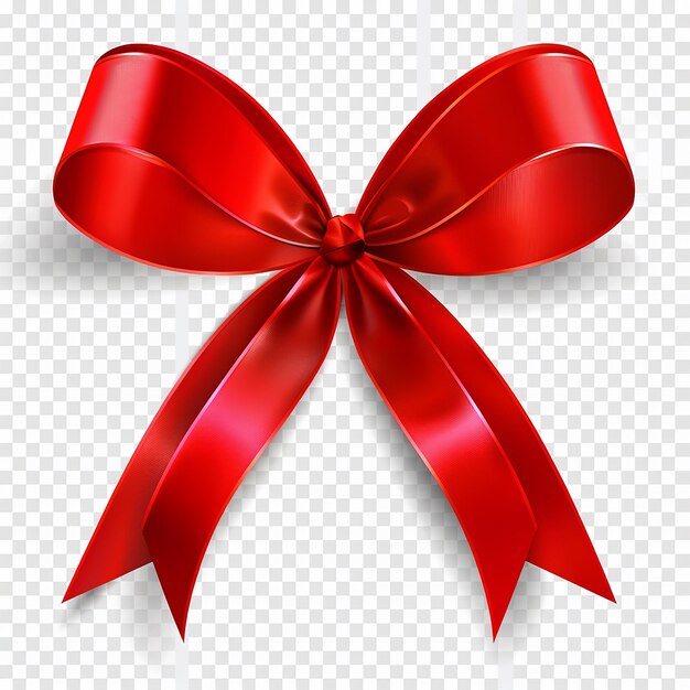 Photo red ribbon on transparent background