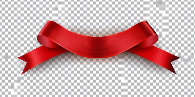 red ribbons on a checkered background