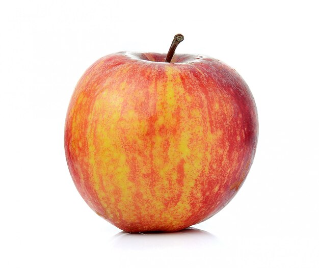 Red ripe apple on white isolated