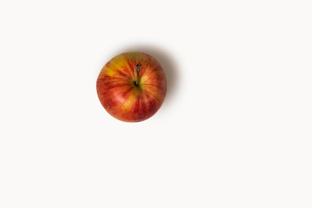 red ripe apples on white background