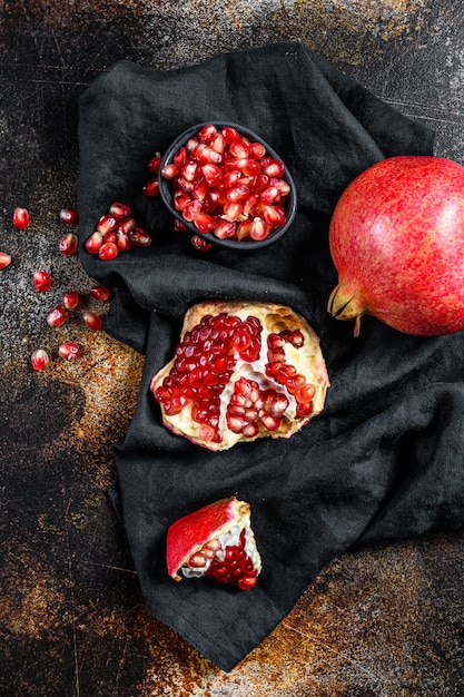 Red ripe pomegranate.