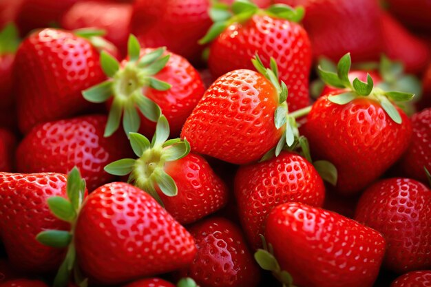 Red ripe strawberry background