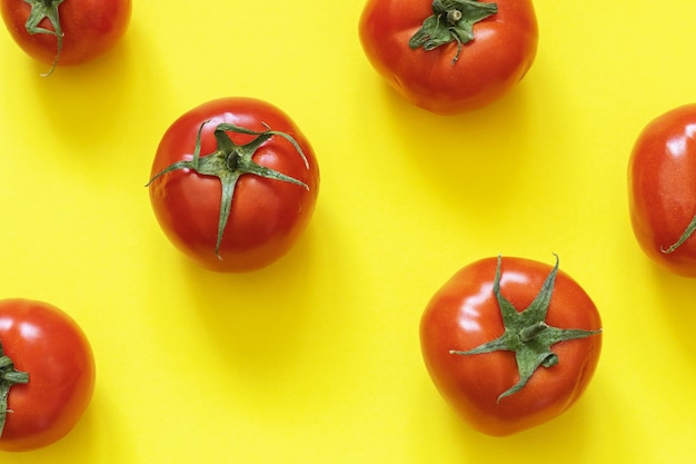 red ripe tomatoes top view