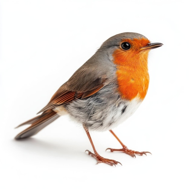 A red robin bird background white white background