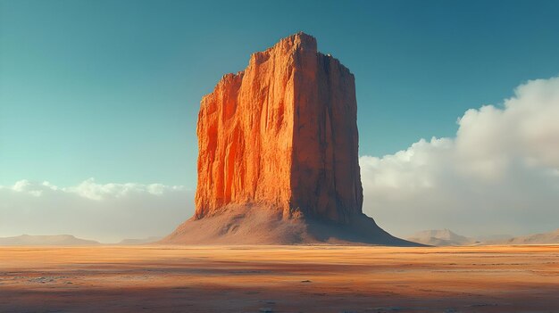 Photo red rock desert landscape illustration