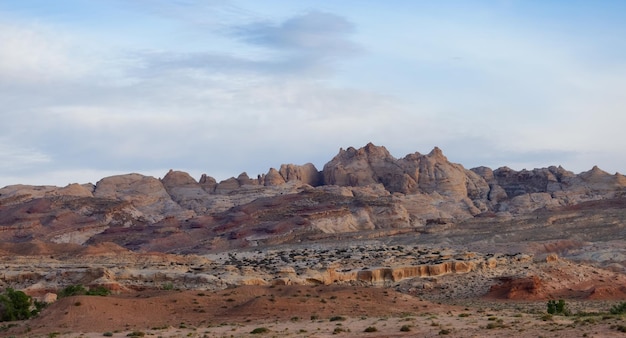 Red Rock Mountains in the Desert at Sunrise Spring Season