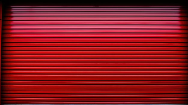 Photo red rolling garage door