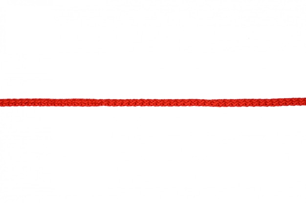 Red rope isolated