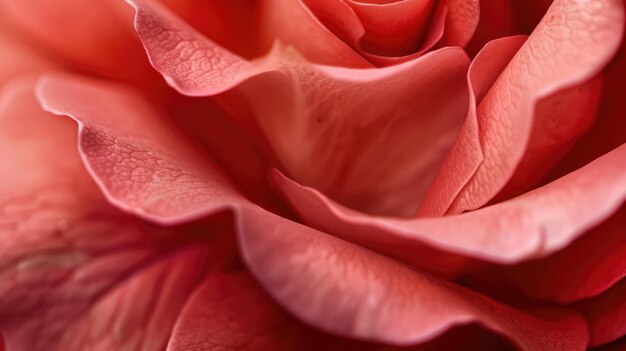 Photo red rose in closeup showcasing its delicate petal folds ai generated