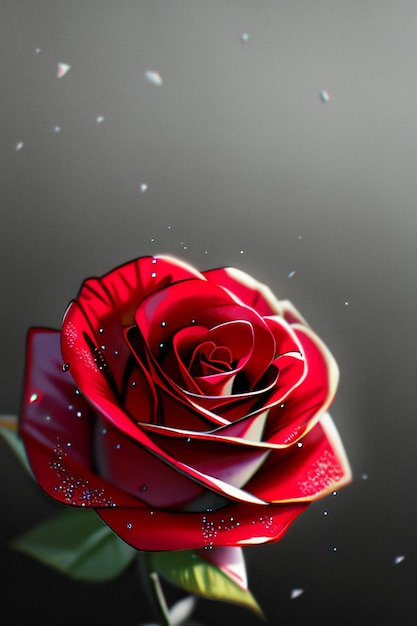 Red rose HD wallpaper background illustration cartoon animation design material