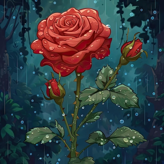 a red rose with the words  z  on it