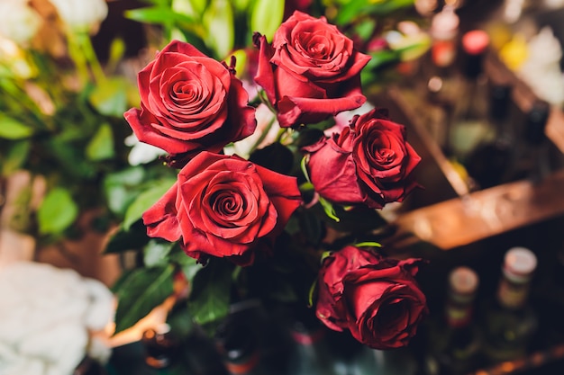 Red roses bouquet