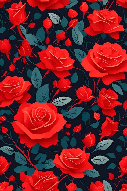 red roses pattern abstract flat organic organic patterns