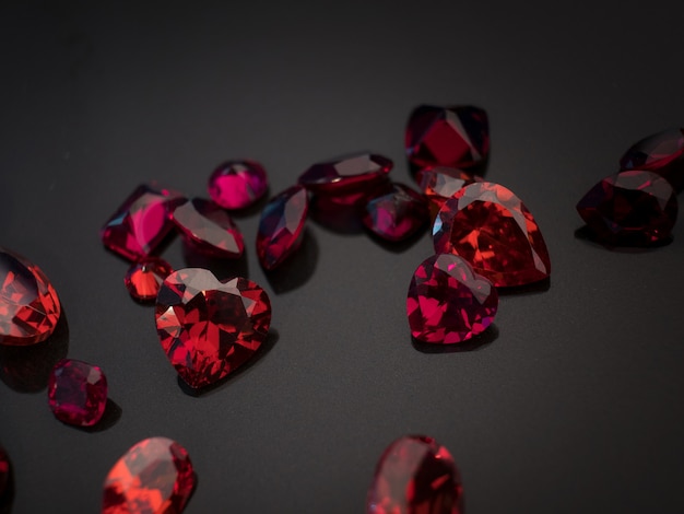 Photo red ruby gemstone