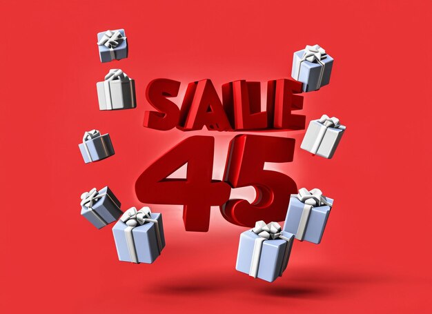 red sale 45 percent off red