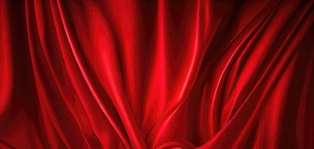 Red satin background ai generated