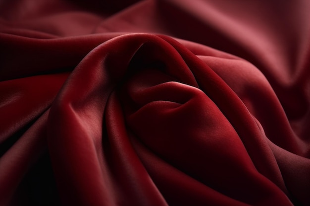 Red satin fabric by the red door