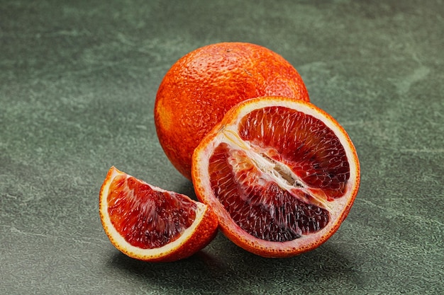 Photo red sicilian orange ripe and juicy