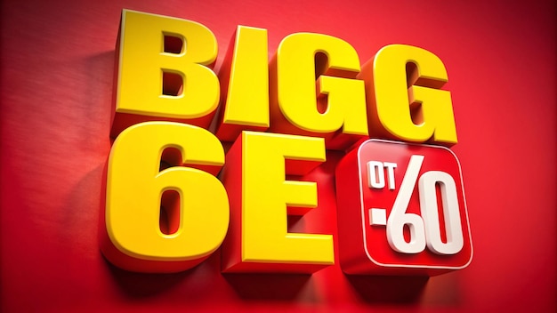 a red sign that says big 6 on it