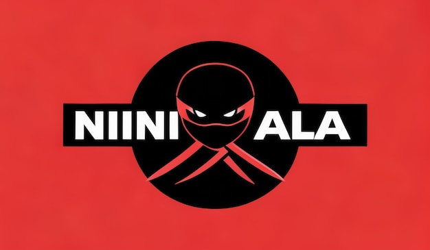 Photo a red sign that says  a ninja  on it