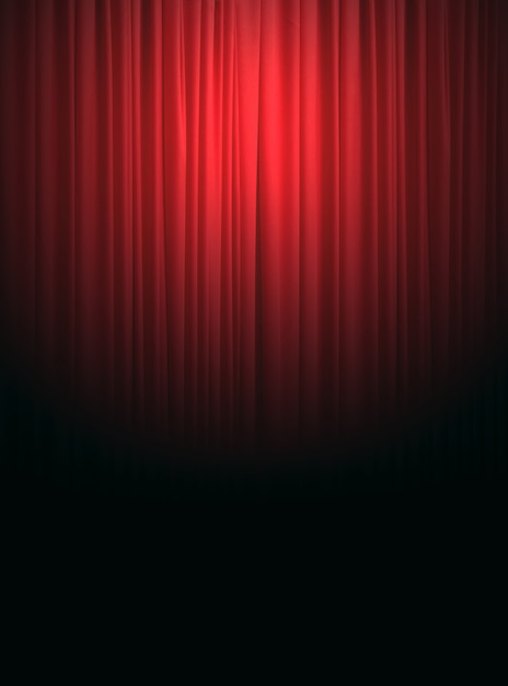 Red silk curtain background