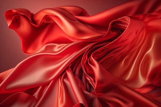 Red silk in a red background