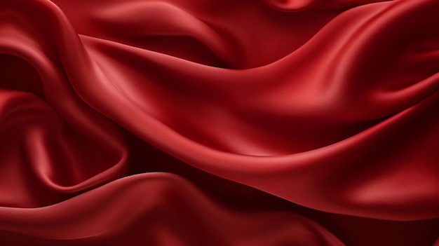 red silk in the wind