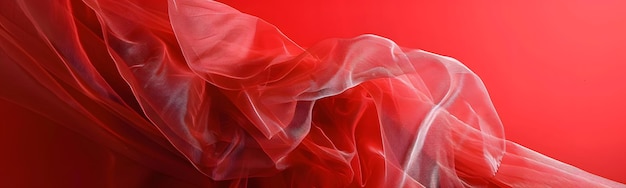 red silk in the wind