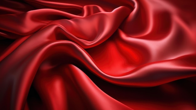 Red silk in the wind