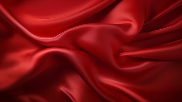 red silk with a pattern of a heart on the bottom