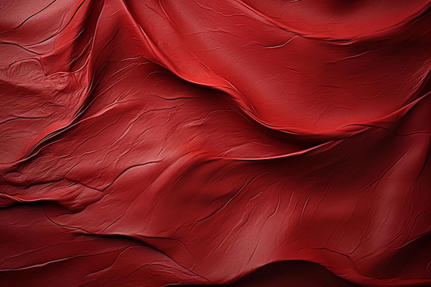 Red silk with a rough texture of the red fabric