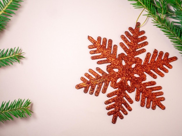 Red snowflake Decorations for the holiday