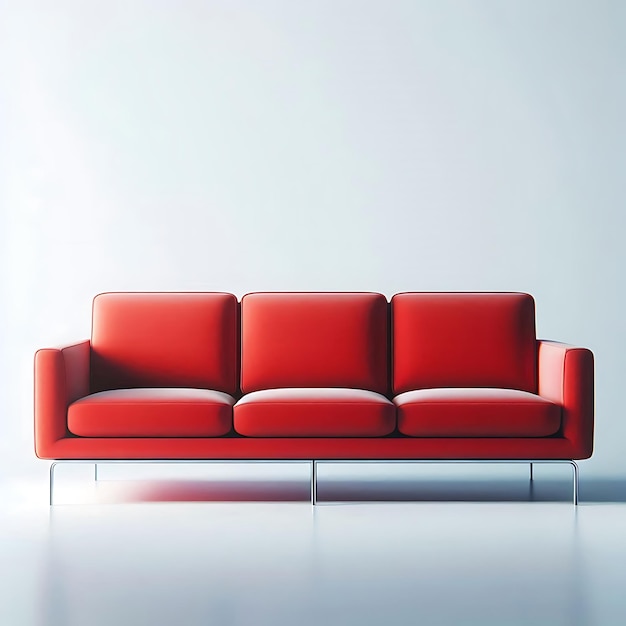 red Sofa white background