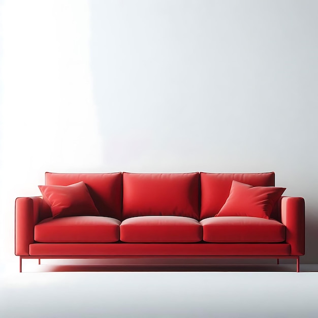 red Sofa white background