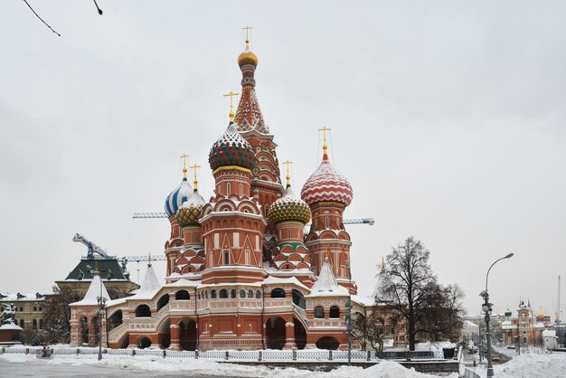 Red Square in Moscow after a snowfall