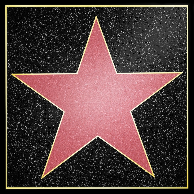 Photo a red star on the hollywood walk of fame.