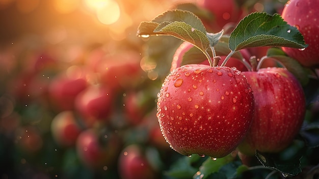 a red strawberry with water drops on it