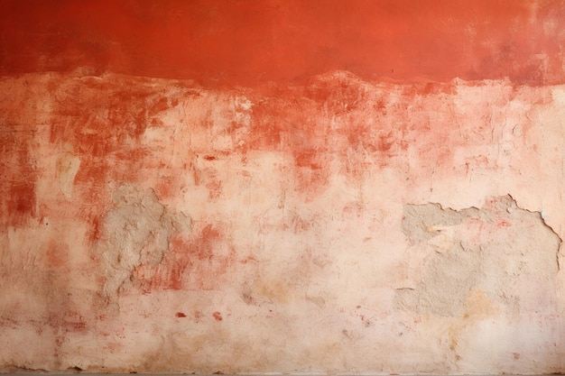 Red stucco scratched old wall southern Italy background