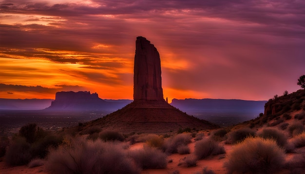 a red sunset is shown in the desert