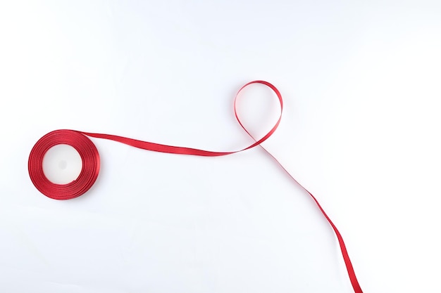 Red Support Ribbon isolated on white background