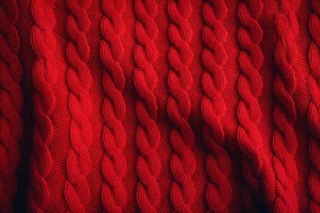 Red sweater pattern cotton Mild warm Generate Ai