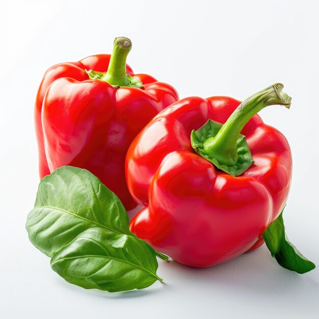 Red Sweet pepper isolated on a white background