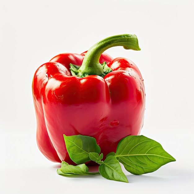 Red Sweet pepper isolated on a white background