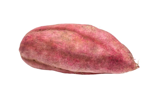 Red sweet potato yam isolated on white background