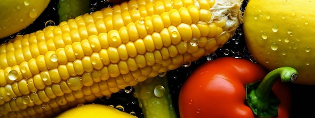 Red tomato on the cob