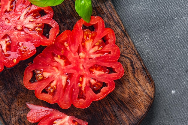 red tomato vegetable ripe fruit fresh healthy meal food snack on the table copy space food