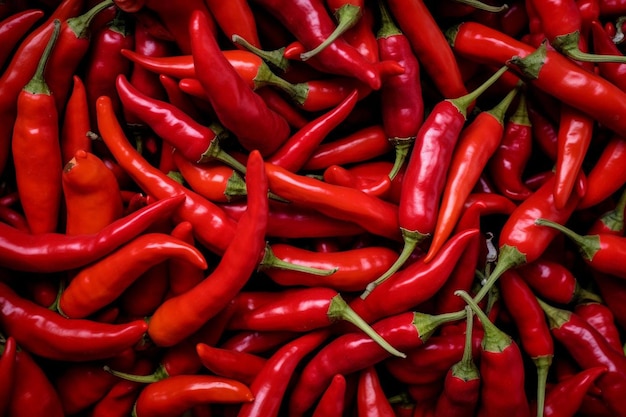 Photo red tomatoes and chili peppers on a checked towel